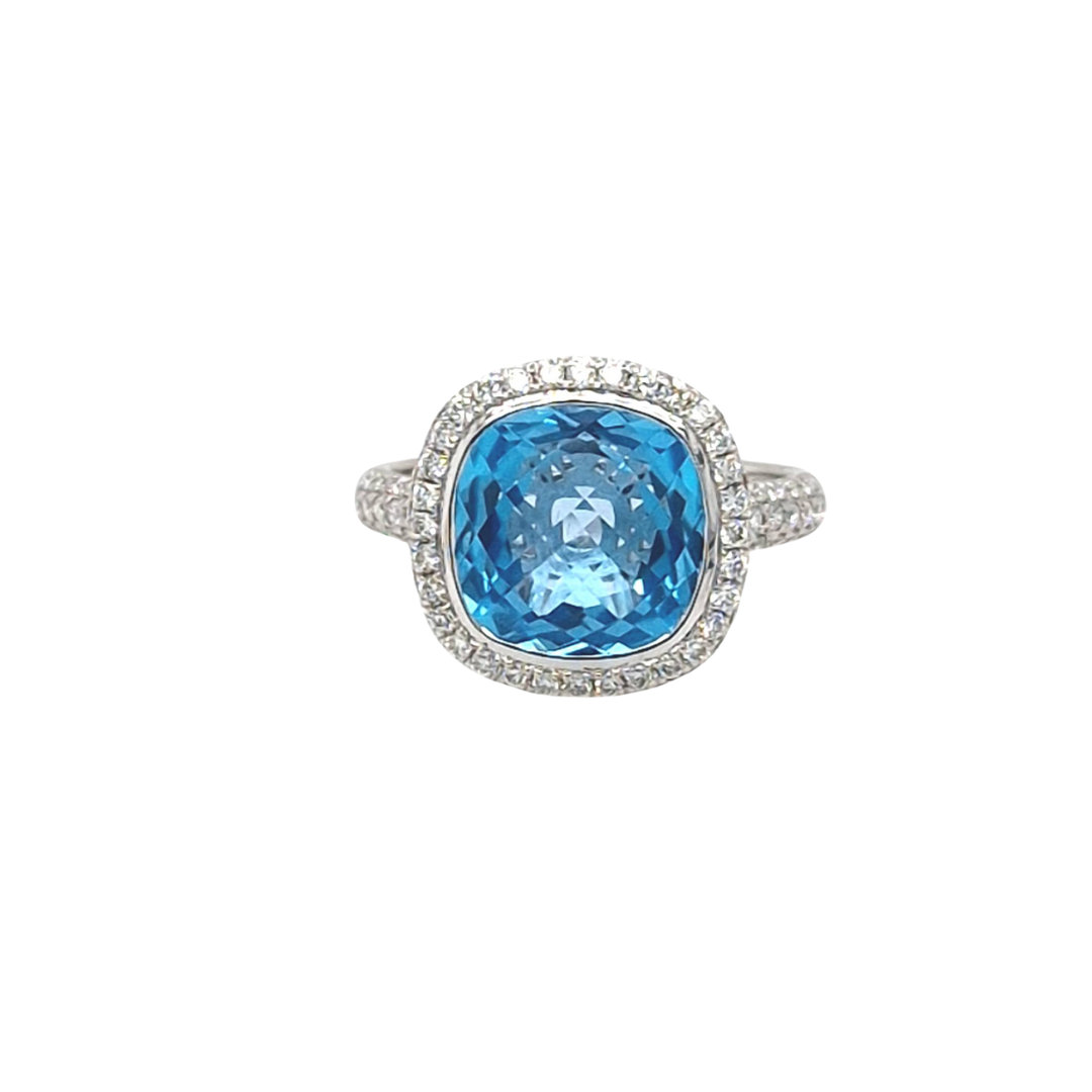 Ring blauer Edeltopas