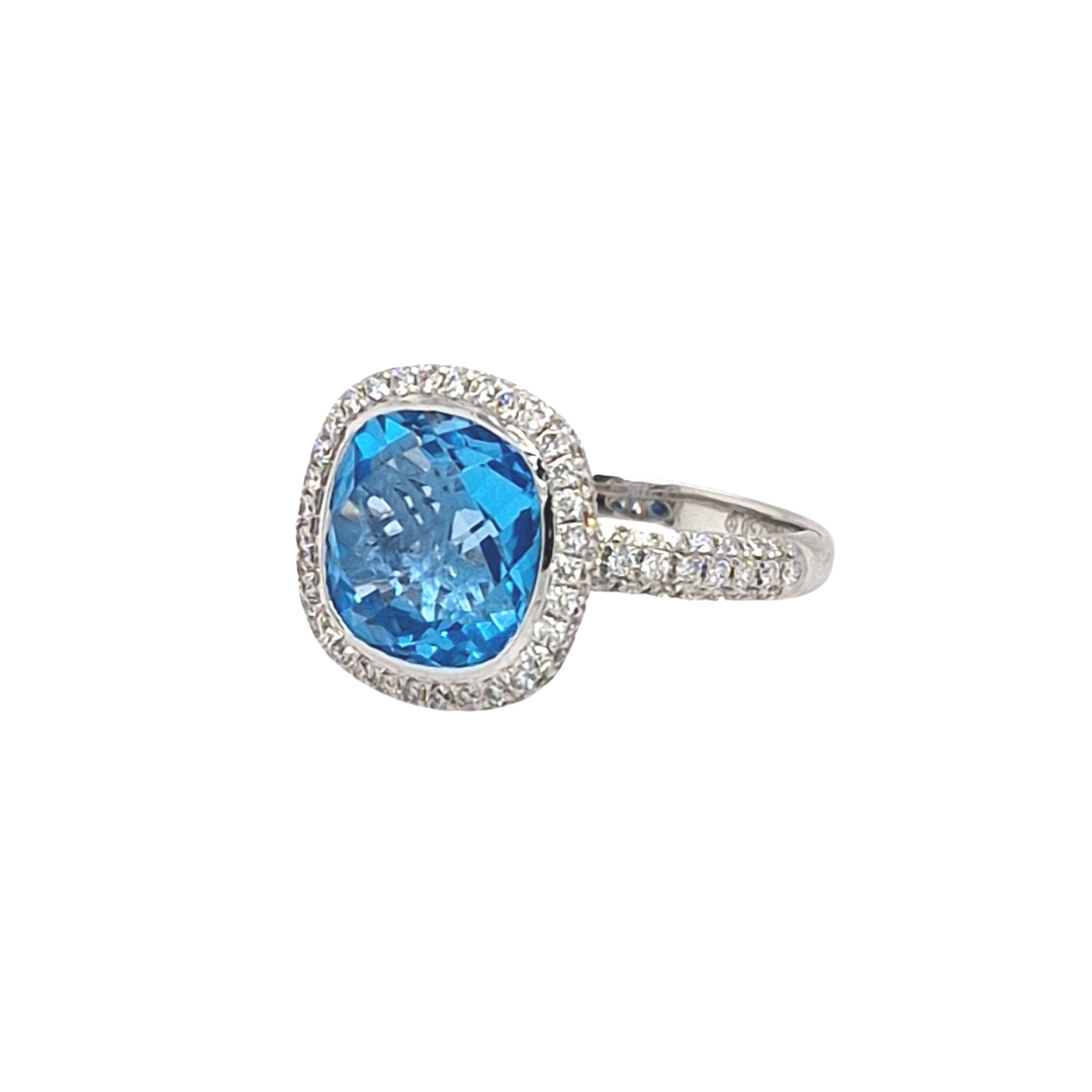 Ring blauer Edeltopas