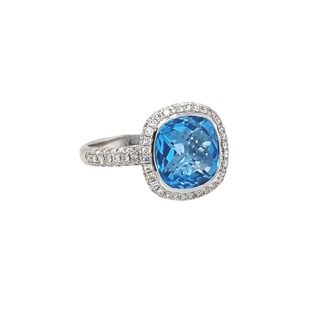 Ring blauer Edeltopas