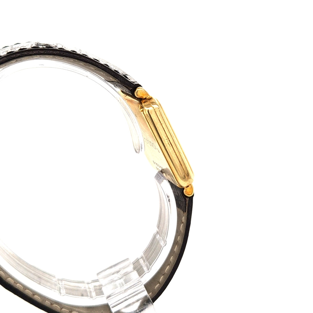 damenuhr-chopard-gebraucht-schraeg-stehend-mondphase-lederband-weißes-Zifferblatt