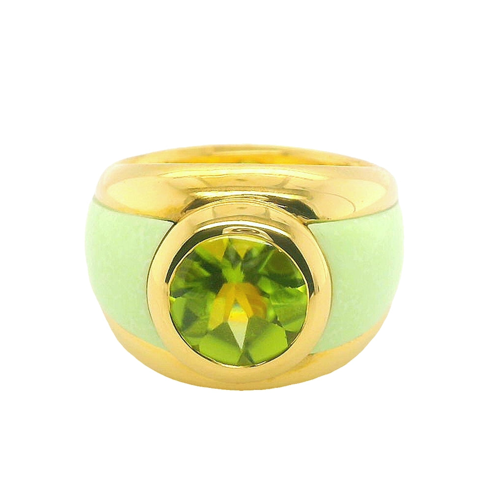 ring-liegend-lemon chrysopras-hellgruen-Edelstein-peridot-gelbgold-juwelier-risch