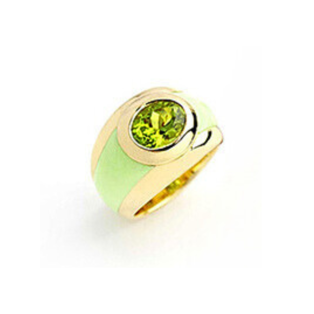 ring-stehend-lemon chrysopras-hellgruen-Edelstein-peridot oval-gelbgold-juwelier-risch