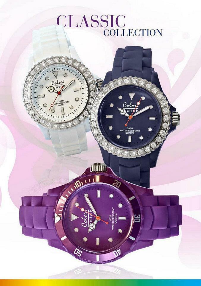 Colori Watch mit Steinen