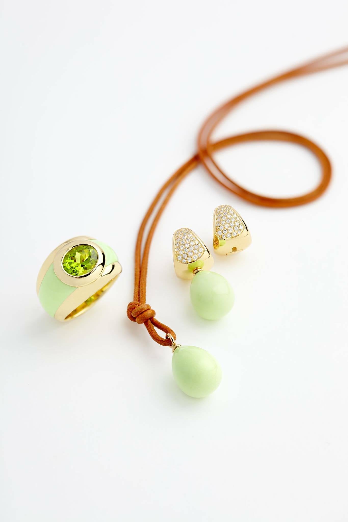 Lemon Chrysopras Ring