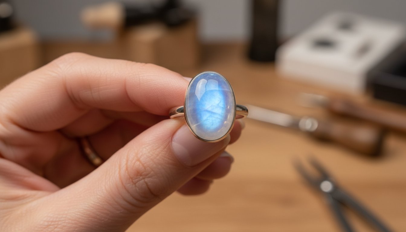 Mondstein Ring: Die Magie des Edelsteins in meisterhafter Fassung