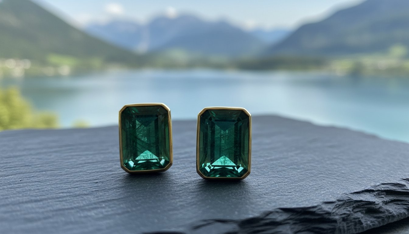Smaragd Ohrringe Gold: Zeitlose Eleganz vom Goldschmiedemeister