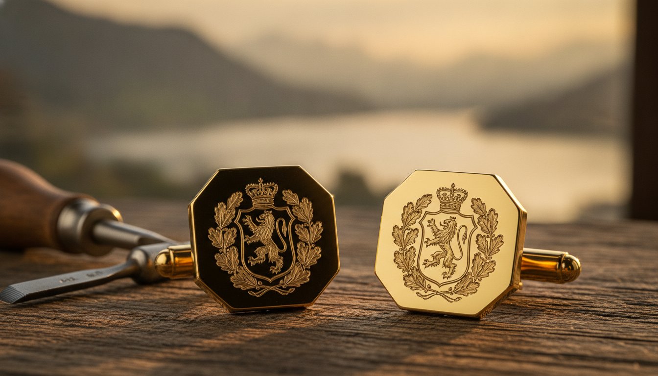 Manschettenknöpfe mit Gravur anfertigen: Meisterhafte Unikate vom Goldschmied