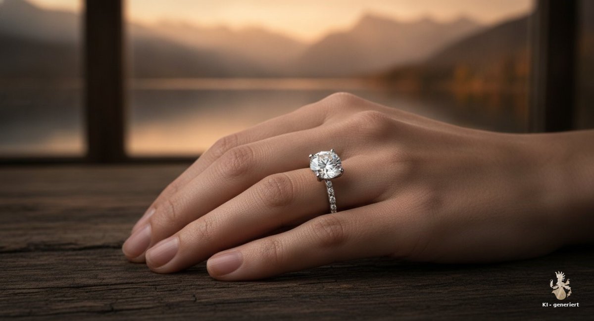 Solitärring mit seitlichen Diamanten: Funkelnde Eleganz für die Ewigkeit