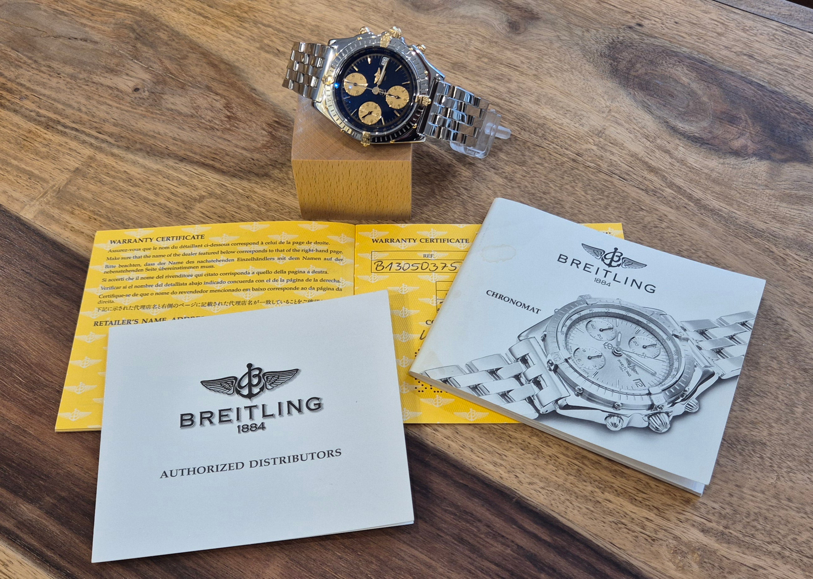 Breitling Chronograph Stahl/Gold 18kt