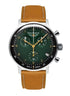 uhr bauhaus aviation, stoppuhr, chrono, leuchtzeiger, leuchtindexe, quarz, gruenes zbl, juwelier-risch