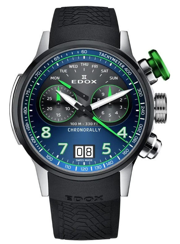 EDOX Chronorally Chronograph 38003-TINV-BUNV