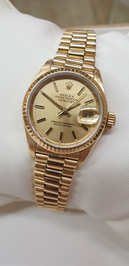 Rolex, Lady-Datejust 18kt Gold